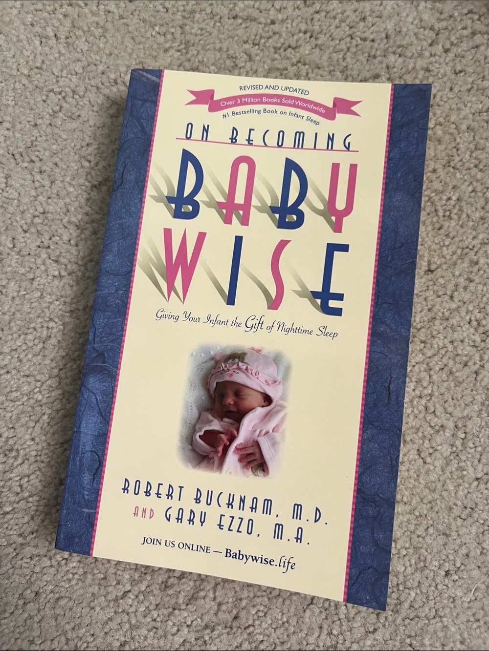On Becoming Babywise Paperback Book - Pink & Blue Cover